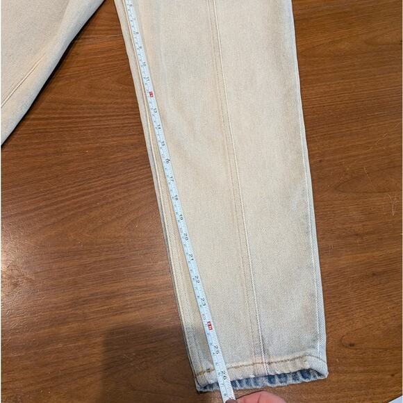 IRO Paris Vieno Denim Belted High Rise Tapered Leg Paperbag Jeans, size FR36/US4 - Picture 8 of 10